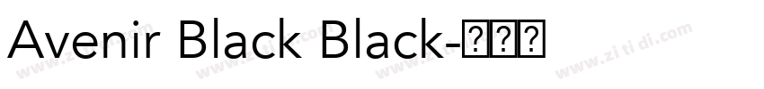 Avenir Black Black字体转换